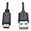 Usb 2.0 Cable, Usb Type-a To Usb Type-c (usb-c) (m/m), 6 Ft, Black