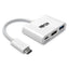 Usb 3.1 Gen 1 Usb-c To Hdmi 4k Adapter, Usb-a/usb-c Pd Charging Ports, 3", White