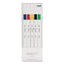Emott Porous Point Pen, Stick, Fine 0.4 Mm, Assorted Ink Colors, White Barrel, 5/pack