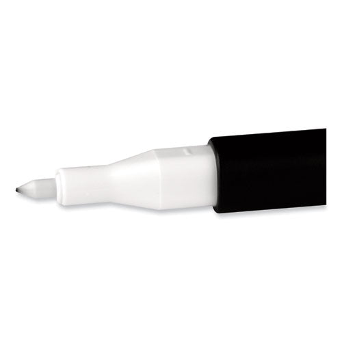 Emott Porous Point Pen, Stick, Fine 0.4 Mm, Assorted Ink Colors, White Barrel, 5/pack