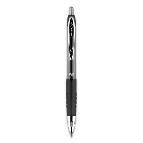 Signo 207 Gel Pen, Retractable, Medium 0.7 Mm, Assorted Ink Colors, Black Barrel, 8/pack