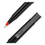Roller Ball Pen, Stick, Micro 0.5 Mm, Red Ink, Black Matte Barrel, Dozen
