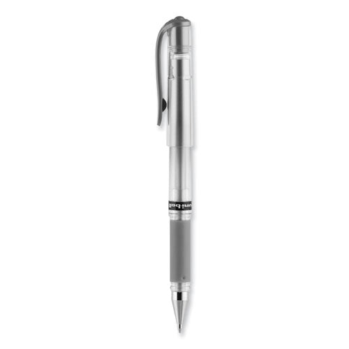 Impact Gel Pen, Stick, Medium 1 Mm, Silver Metallic Ink, Silver Barrel