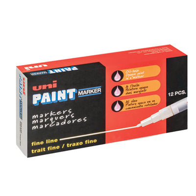 Permanent Marker, Fine Bullet Tip, White
