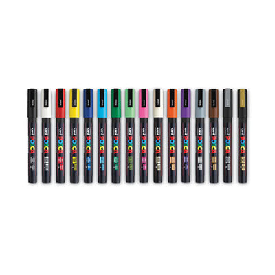 Permanent Specialty Marker, Fine Bullet Tip, Assorted Colors,16/pack