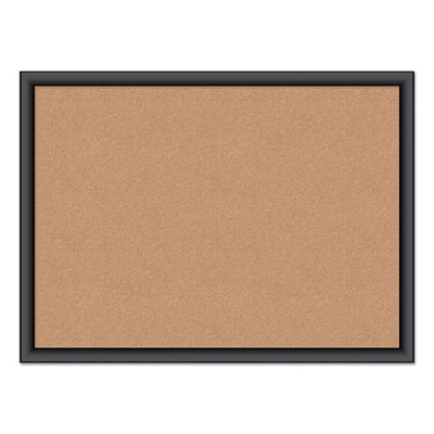 Cork Bulletin Board, 24 X 18, Natural Surface, Black Medium-density Fiberboard Frame