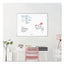 Melamine Dry Erase Board, 48 X 36, White Surface, Silver Aluminum Frame