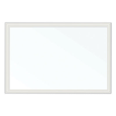 Magnetic Dry Erase Board With Décor Frame, 30 X 20, White Surface, White Mdf Frame