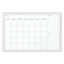 Magnetic Dry Erase Calendar With Décor Frame, One Month, 30 X 20, White Surface, White Mdf Frame