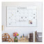 Magnetic Dry Erase Calendar With Décor Frame, One Month, 30 X 20, White Surface, White Mdf Frame