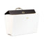 Expanding File Box, 5.25" Expansion, 19 Sections, Twist-lock Latch Closure, 2/5-cut Tabs, Letter Size, White/black/gold