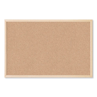 Cork Bulletin Board, 35 X 23, Natural Surface, Birch Mdf Frame