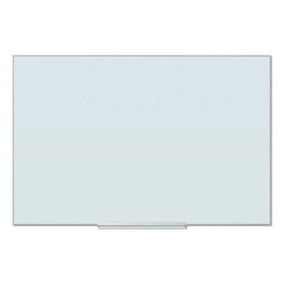 Floating Glass Ghost Grid Dry Erase Board, 36 X 24, White Surface