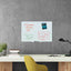 Floating Glass Ghost Grid Dry Erase Board, 36 X 24, White Surface