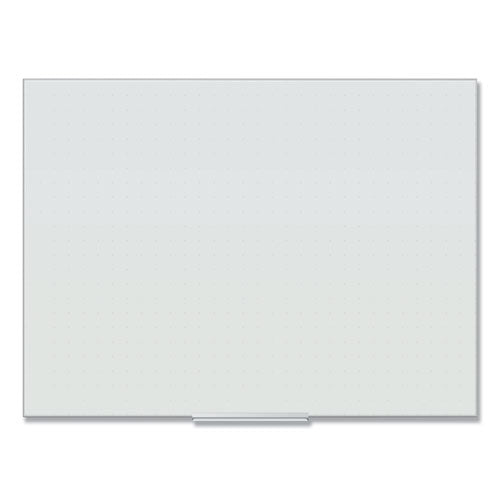 Floating Glass Ghost Grid Dry Erase Board, 48 X 36, White Surface