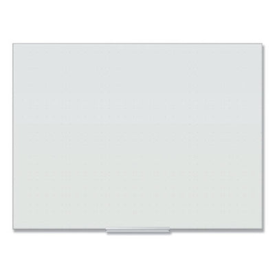 Floating Glass Ghost Grid Dry Erase Board, 48 X 36, White Surface