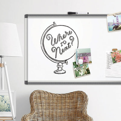 Pinit Magnetic Dry Erase Board, 36 X 24, White Surface, Silver Aluminum Frame