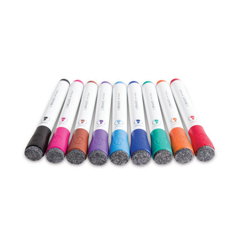 Chisel Tip Low-odor Dry-erase Markers With Erasers, Broad Chisel Tip, Assorted Colors, 48/pack