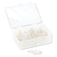 Standard Push Pins, Plastic, Clear, Clear Head/silver Pin, 0.44", 200/pack