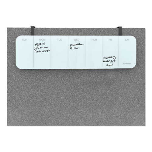 Cubicle Glass Dry Erase Board, Undated One-week, 20 X 5.5, White Surface