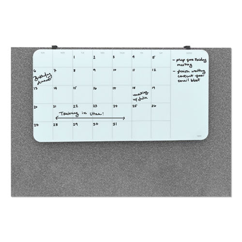 Cubicle Glass Dry Erase Board, 12 X 12, White Surface