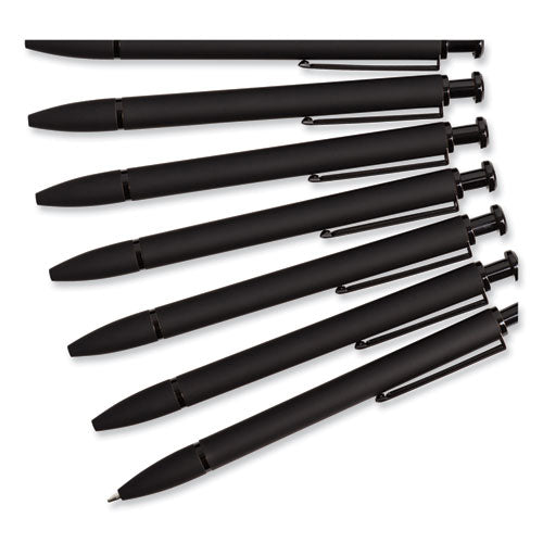 Monterey Ballpoint Pen, Medium 1 Mm, Black Ink, Black Barrel, Dozen