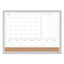 4n1 Magnetic Dry Erase Combo Board, One Month, 24 X 18, White/natural Surface, Silver Aluminum Frame