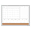 4n1 Magnetic Dry Erase Combo Board, One Month, 36 X 24, White/natural Surface, Silver Aluminum Frame
