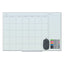 Floating Glass Dry Erase Calendar, Undated One Month, 36 X 24, White Surface