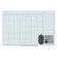 Floating Glass Dry Erase Calendar, Undated One Month, 36 X 24, White Surface
