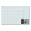 Floating Glass Dry Erase Calendar, Undated One Month, 48 X 36, White Surface