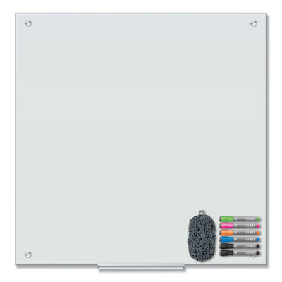 Magnetic Glass Dry Erase Board Value Pack, 36 X 36, White Surface