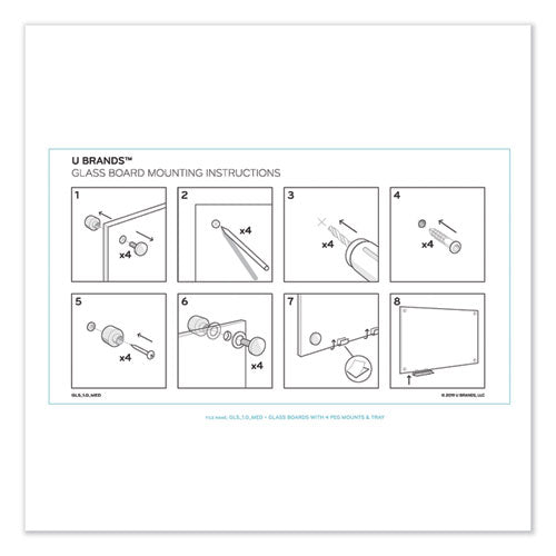 Magnetic Glass Dry Erase Board Value Pack, 48 X 36, White Surface