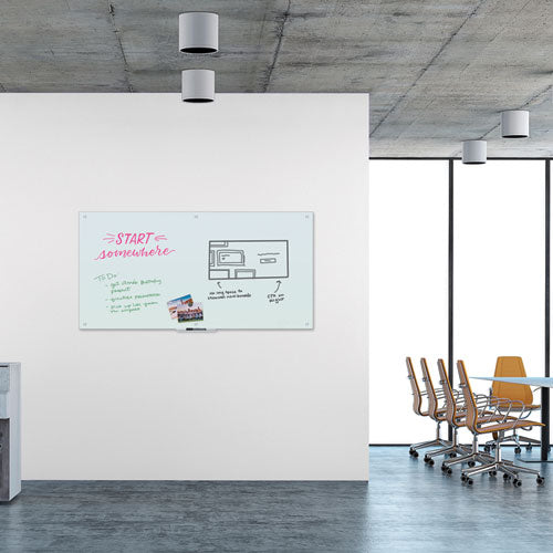 Magnetic Glass Dry Erase Board Value Pack, 72 X 36, White Surface