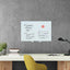 Floating Glass Dry Erase Board, 36 X 24, White Surface