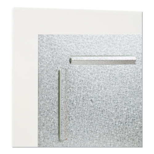 Floating Glass Dry Erase Board, 48 X 36, White Surface