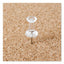 Standard Push Pins, Plastic, Clear, 0.44", 200/pack