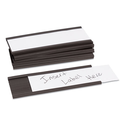 Magnetic Card Holders, 3 X 1.75, Black, 10/pack