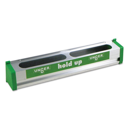 Hold Up Aluminum Tool Rack, 36w X 3.5d X 3.5h, Aluminum/green