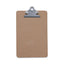 Hardboard Clipboard, 0.75" Clip Capacity, Holds 5 X 8 Sheets, Brown, 3/pack