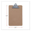 Hardboard Clipboard, 0.75" Clip Capacity, Holds 5 X 8 Sheets, Brown
