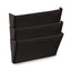 Wall File Pockets, 3 Sections, Letter Size,13" X 4.13" X 14.5", Black, 3/pack
