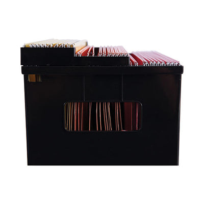 Recycled Extra Capacity Desktop File Holder, Letter Size, 8.5" Long, Black