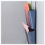 Recycled Plastic Cubicle Triple File Pocket, Cubicle Pins Mount, 13.5 X 4.75 X 28, Charcoal