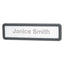 Recycled Cubicle Nameplate With Rounded Corners, 9 X 2.5, Charcoal