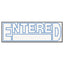 Message Stamp, Posted, Pre-inked One-color, Red