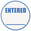 Round Message Stamp, Smiley Face, Pre-inked/re-inkable, Red