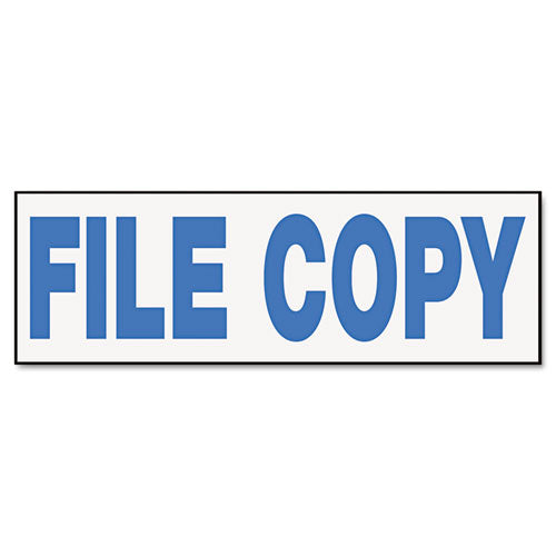 Message Stamp, File Copy, Pre-inked One-color, Blue