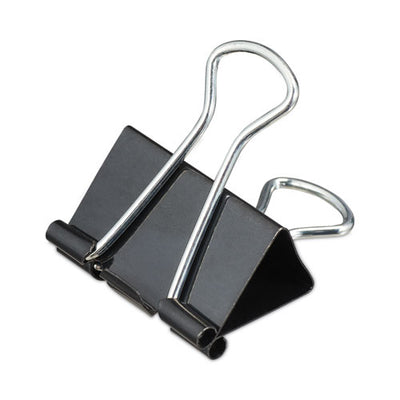 Binder Clips, Medium, Black/silver, 12/box