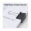 Binder Clips, Medium, Black/silver, 12/box